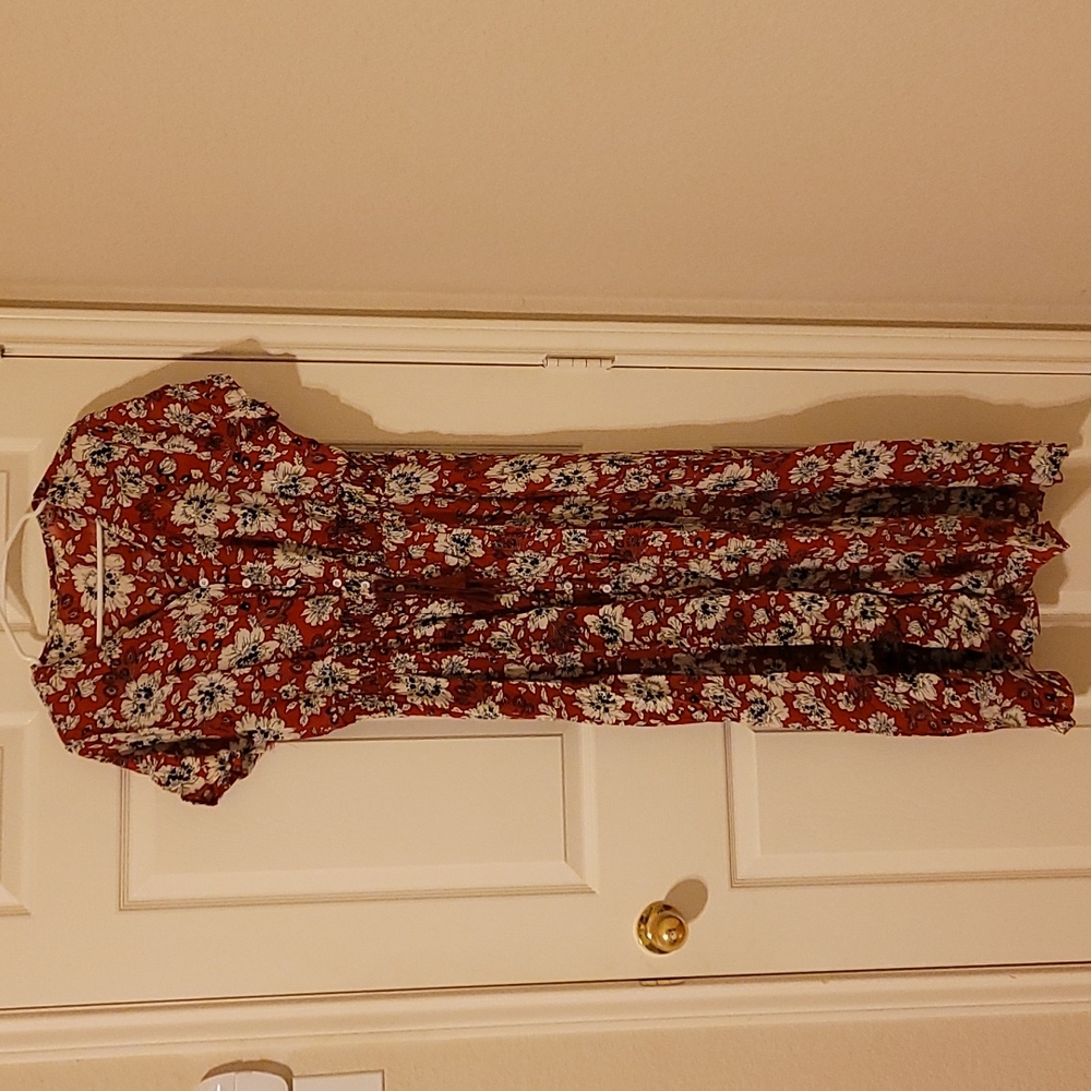 Red Floral Maxi Dress